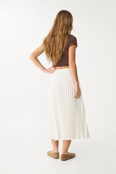 Stradivarius Pleated midi skirt