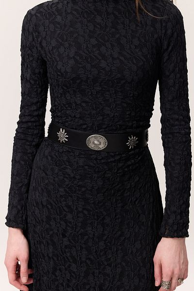 Manuka Black Pirate Belt Pattern Istanbul Style Buckle