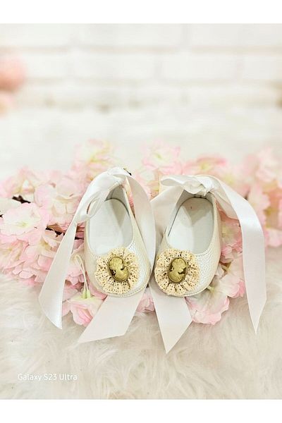 Hly Karol Tasarım Cream Girl's Shoes - Cute Shoes