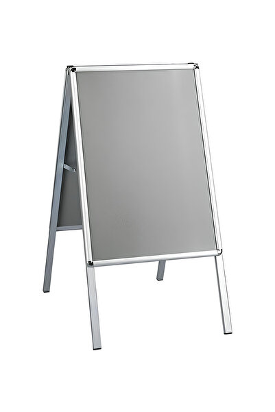 ÖzgürceSeç A Pano Kaldırım Reklam Panosu Ayaklı Poster Pano Çift Taraflı B2 (50X70) Gri
