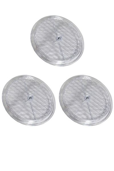 Viyalente 3-Piece Natural Gas Ventilation Glass Vent Transparent Diameter 18 cm