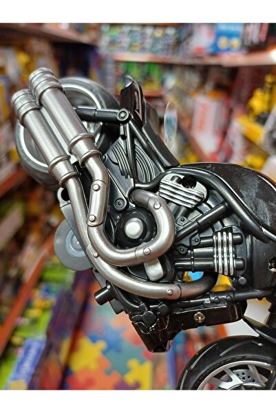 OYUNCAKSAHİLİ Ghost Rıde Motorsiklet Metal plst ışıklı Sesli Koleksiyon Model Oyuncak Motosiklet Black Devıl