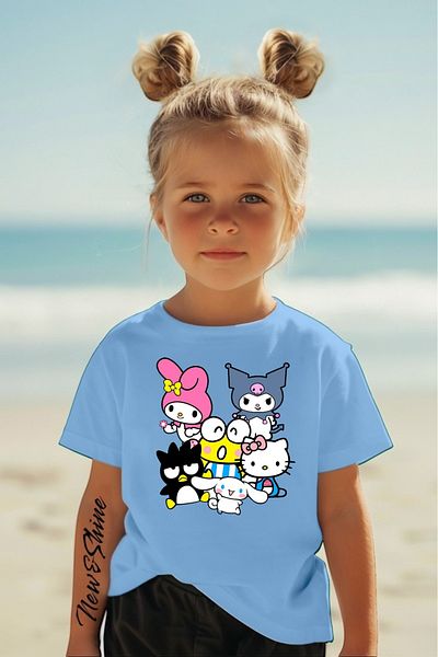 New Shine 1 tricou este un cadou pentru achiziții de 6 și mai sus în coș - Tricou pentru copii oversize imprimat Kuromi