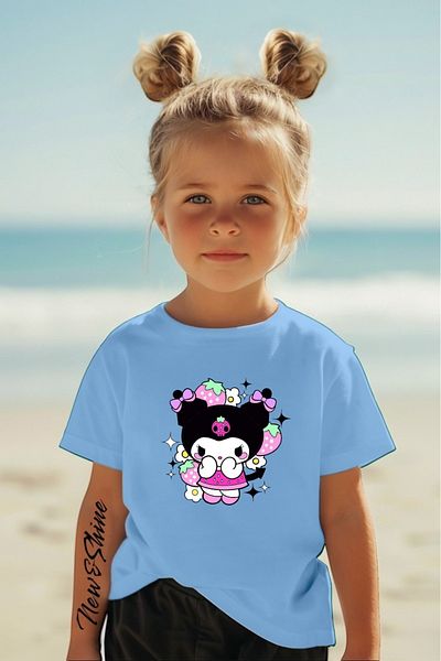 New Shine 1 tricou este un cadou pentru achiziții de 6 și mai sus în coș - Tricou pentru copii oversize imprimat Kuromi