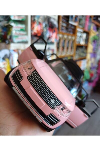 OYUNCAKSAHİLİ Range Rover Land Diecast Metal 1.24 Koleksiyon Model Pembe Araba 6 Kapı Açılır ışık ve ses