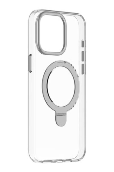 Momax غطاء حماية موماكس فليب مغناطيسي لهاتف آيفون 15 برو مع ماج سيف وحامل - شفاف