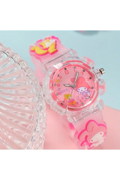 BBS Işklı Kuromi My Melodi Hello Kitty Tarçın Rulosu Kol Saati