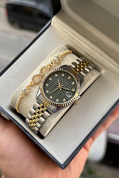 Homies Woman Wrist Watch 2 Years Warranty Hmrlx001 Model Gift Box and Bracelet