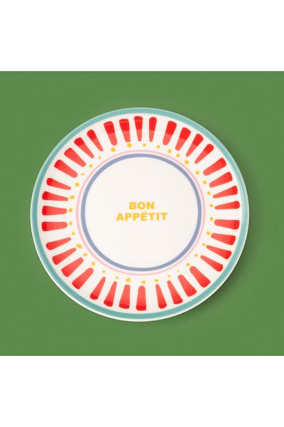 Evidea Kitchen Bon Appetit Dessert Plate - Colorful - 19 cm