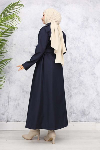 giyze Καμπαρντίνα με ζώνη Navy Blue 4901
