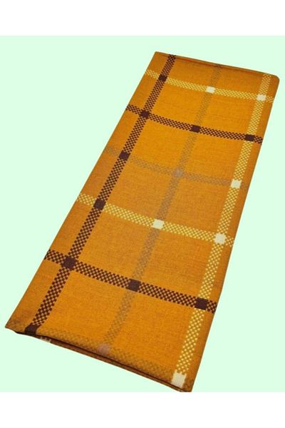 angel çanta aksesuar Yellow Plaid Pattern Angel Bag Accessory Cotton Lining Fabric Mustard 120X50 cm