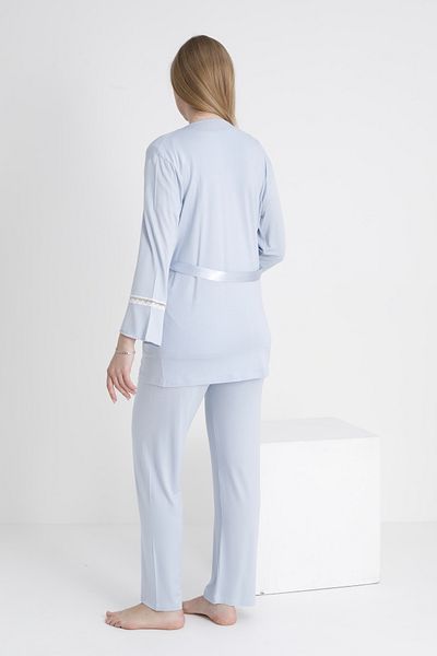 Miss Dünya Lissa Lace Trimmed V-Neck Maternity and Maternity Pajama Set
