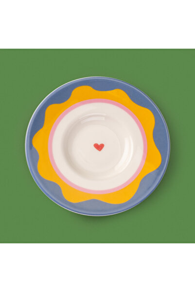 Evidea Kitchen Granny Çay Tabağı - Mavi / Sarı - 13 cm