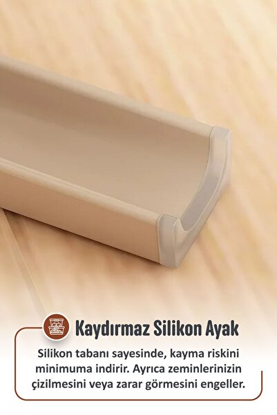 İronika Kaymaz Ayaklı Dekoratif İç İçe Geçebilen Plastik Tabure Mutfak Bahçe Taburesi 6 Adet Siyah