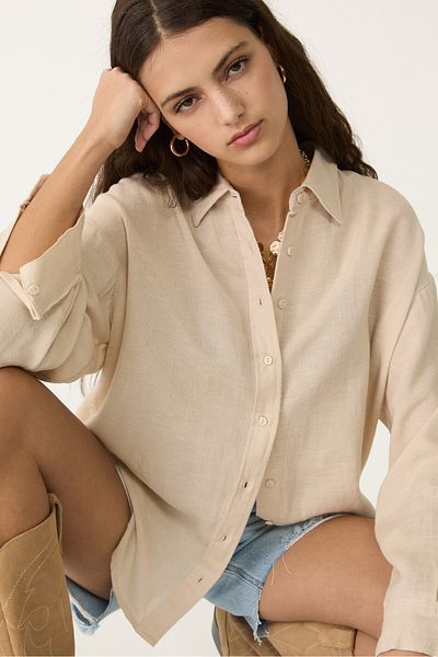 Stradivarius Linen blend shirt