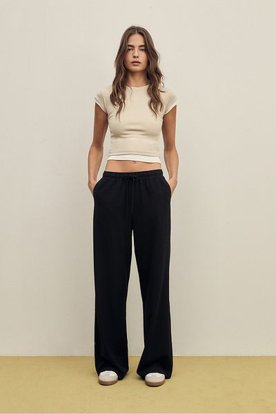 Stradivarius Long Draped Stylish Trousers