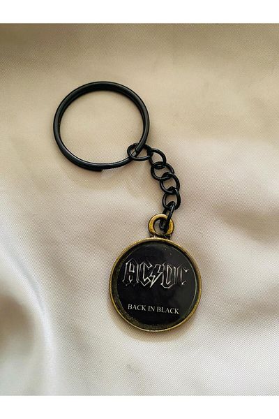 icase Acdc Music Band Handmade Tumbled Keychain