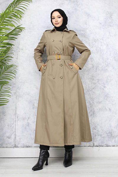 giyze Καμπαρντίνα με ζώνη Mink 4901
