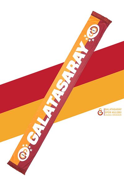 Galatasaray Eșarfă cu șal galben-roșu cu licență autentică