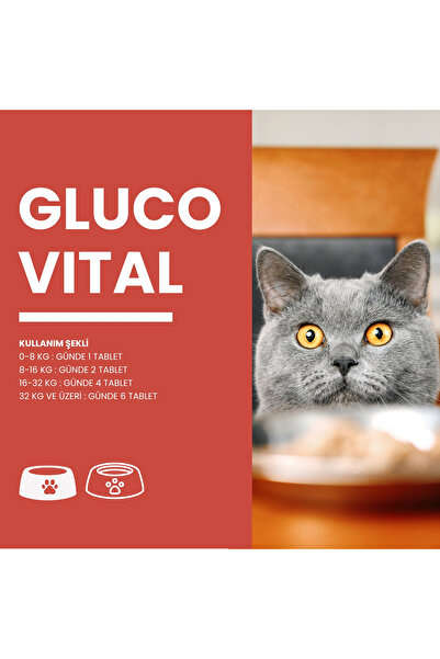 Zoovital Glucovital 75 Tablet Kedi Ve Küçük Irk Köpekler Için Kas Ve Eklem Desteği