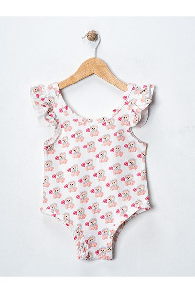 Fox Moda Patterned Girl's Swimsuit 1-5 Years