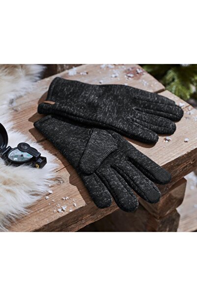 Tchibo Mănuși tricotate din fleece, gri antracit 6,5 mărime mică