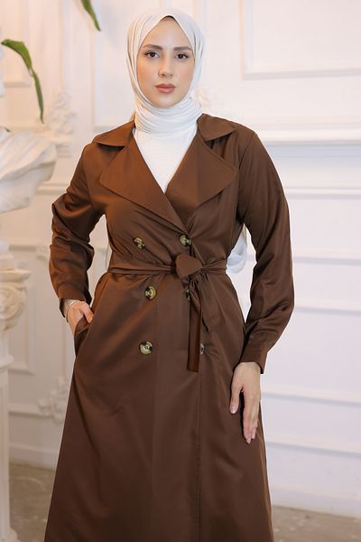 giyze Καμπαρντίνα Hijab Brown 5853