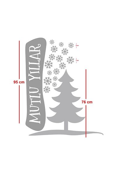 MIGNATIS Pin Scriere La Mulți Ani Și Fulgi De Nea Steaua Decoratiuni De Anul Nou - Alb