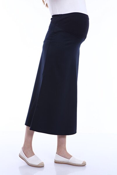 LİYACA Pregnant Teseture Long Can Fabric Skirt