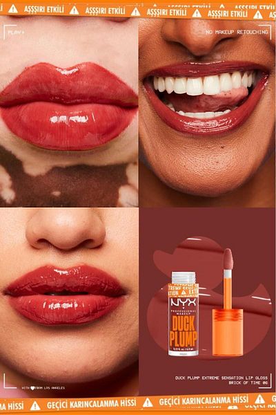 NYX Professional Makeup Duck Plump Full Look Lip Gloss - 06 Brick Of Time