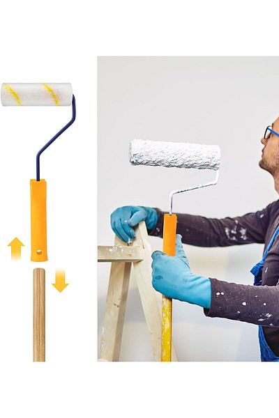 Badem10 10cm Handle Wall Paint Roller Brush and Finger Painting Remodeling Roller