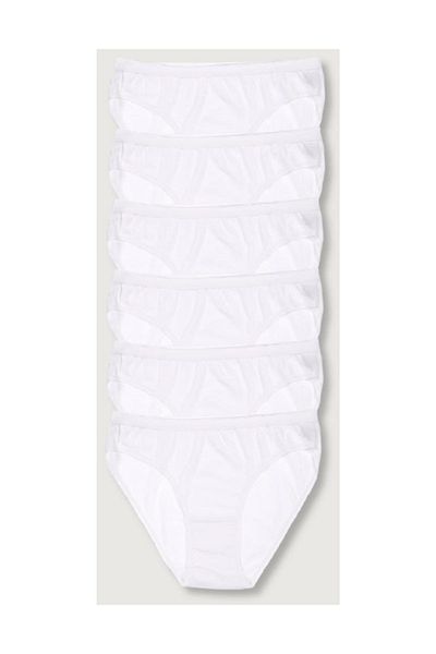 Line Smart TUTKU Pachet de 6 chiloți albi de bikini pentru femei
