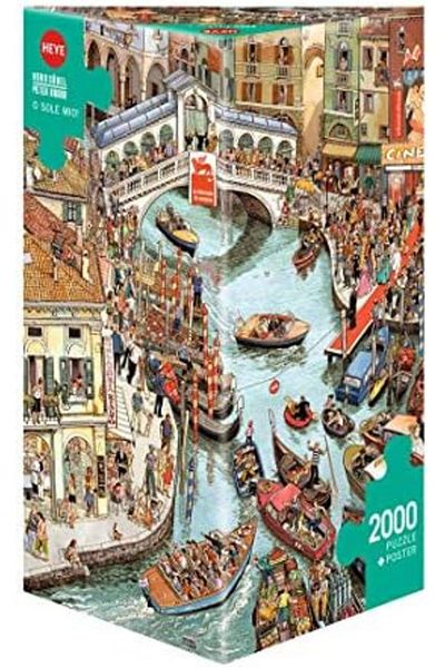 STOREMAX Svticaret 29843 O Sole Mio Triangular 2000 Pieces, Doro Goebel & Peter Knorr, Poster Included Mhm 10535