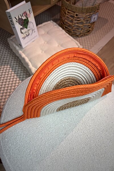 MaVaux Moss Zippered Straw Jute Vegan Clutch Bag