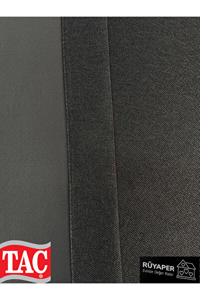 Taç Rüyaper Anthracite Linen Blackout Curtain Dicle Dikim Does Not Want Pleats Washable Ironing
