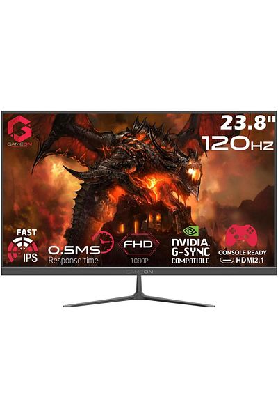 GAMEON GOES24FHD120IPS 24 inch Gaming Monitor, FHD IPS, 120Hz, 0.5ms, 2.1 HDMI, Built-in-Speakers, Black