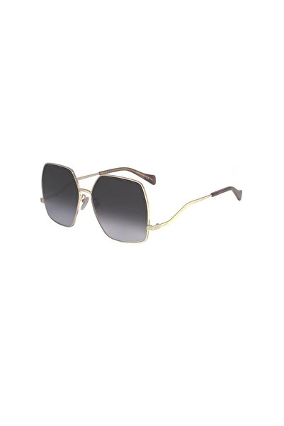 Gucci GG 1005S 002 61 Kadın Gold Metal Geometrik Güneş Gözlüğü