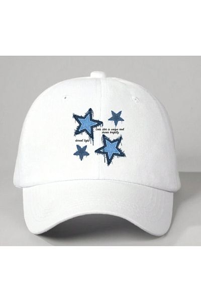 POPULUS Y2K Star Unisex White Hat