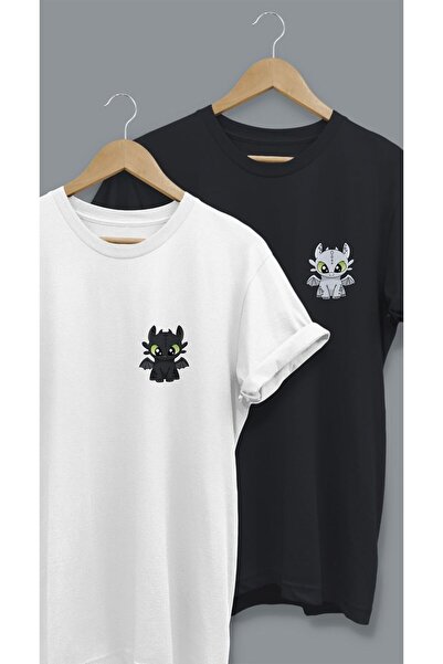 POPULUS Set de tricouri pentru cupluri dragoni