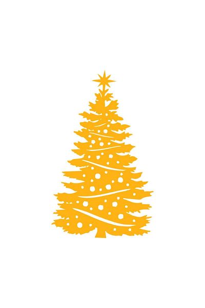 MIGNATIS Yellow Cone Fancy Tree Sticker Decal 65x100 cm
