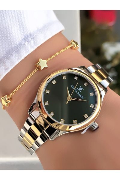Daniel Klein Brand Steel Watchband and Bracelet Set
