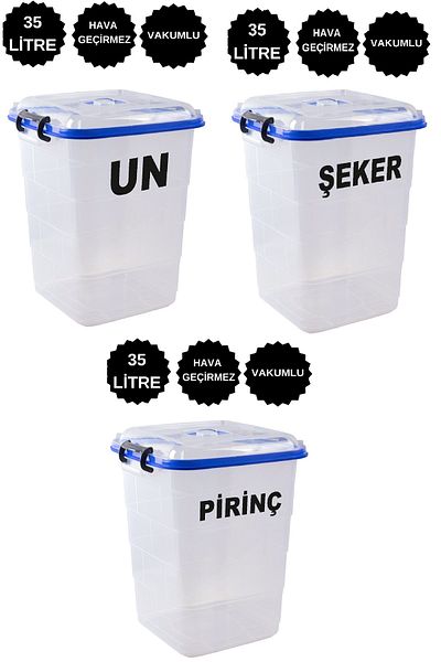 DEEMBRO New Mega Size 35L Vacuum Silicon Storage Box for Sugar and Rice in Reverse Production