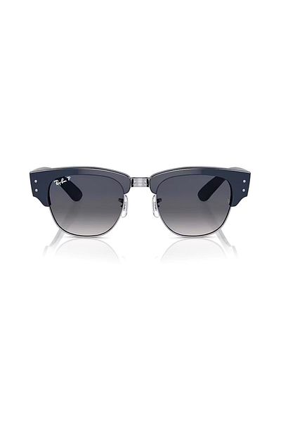 Ray-Ban Ray Ban Rb 0316S 136678   53 Mega Clubmaster Polarized Unisex Square Navy Blue Bone Sunglasses