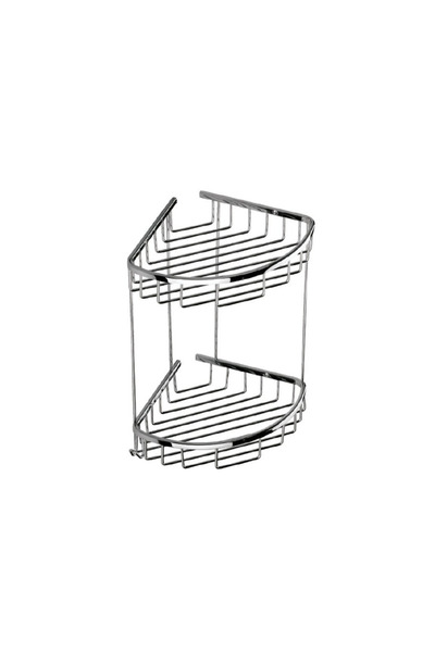 Duxxa A.501 Chrome 2-Piece 19 X 19 cm Oval Corner Shampoo Holder
