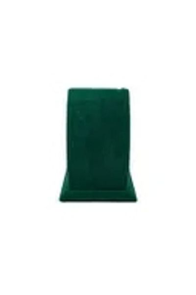 MeGass Dekor Domestic Production Suede Fabric Green Color Footed 9/7 cm Earring Display Decoration
