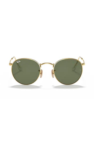 Ray-Ban Rb 3447N 001 50 Unisex Gold Round Metal Sunglasses
