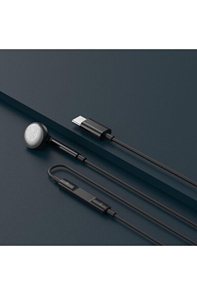 IQ TOUCH سماعة أذن SOLO S9M أحادية سلكية بمنفذ USB-C، ملائمة بشكل مريح، تحكم مدمج، كابل بطول 1.2 متر