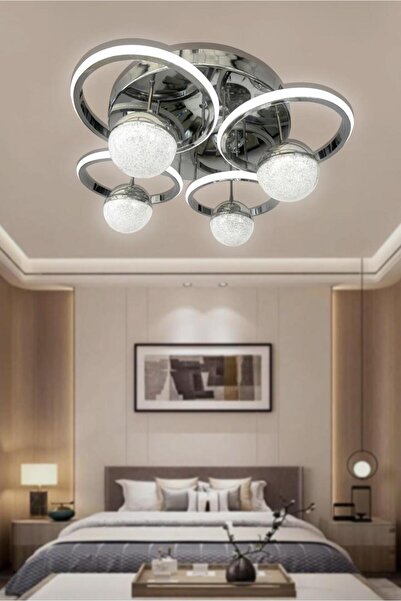 RSCOLLECTIONS Delta Plafonyer Led Avize (tavana yapışık) Modern Ledli Avize gold