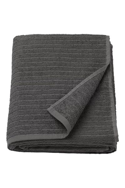 IKEA VÅGSJÖN Bath Sheet, Dark Grey, 100x150 cm – Soft, Absorbent 100% Cotton Towel