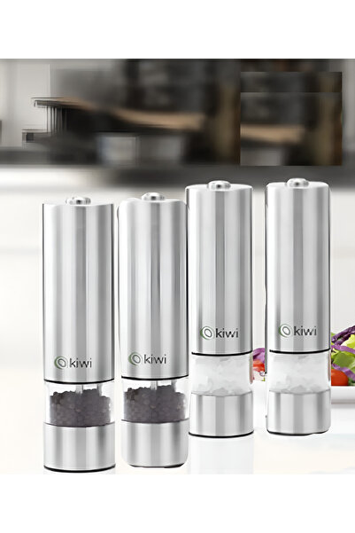 Kiwi 4 LÜ SET KİWİ KSPG 4806 PİLLİ-LED IŞIKLI OTOMATİK TUZ-KARABİBER DEĞİRMEN...